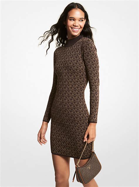 charcoal gray sweater dress michael kors with front zipper|Michael Kors Sweater Dresses for Women .